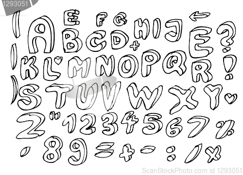 Image of hand drawn alphabet