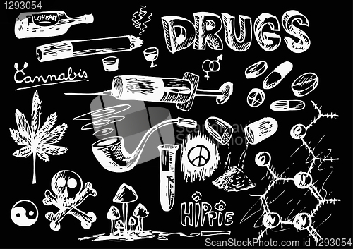 Image of hand drawn drugs