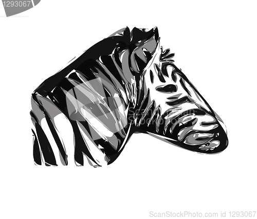 Image of very nice zebra head 