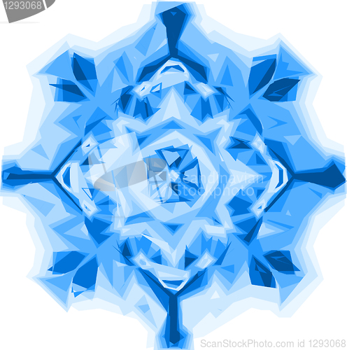 Image of blue snow flake 