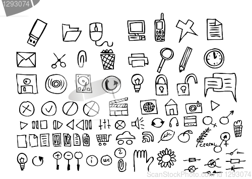 Image of hand drawn computer icons