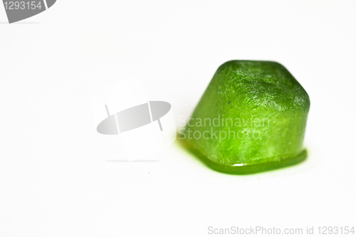 Image of Single green ice cube