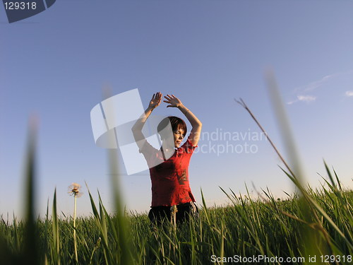 Image of Walking in a grass field