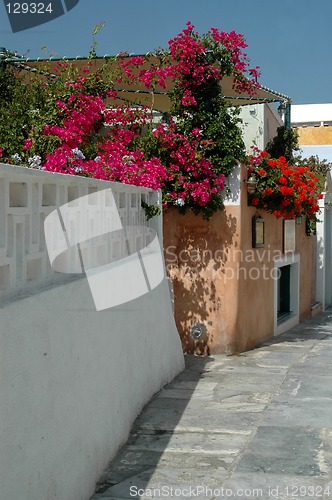 Image of greek island street scene