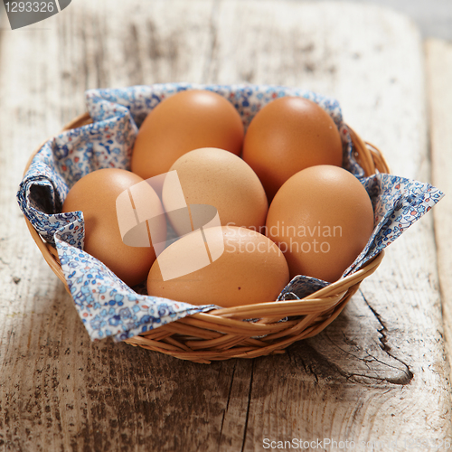 Image of fresh brown eggs