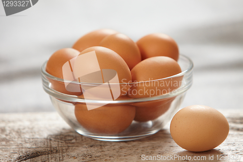 Image of fresh brown eggs