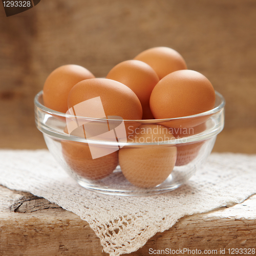 Image of fresh brown eggs