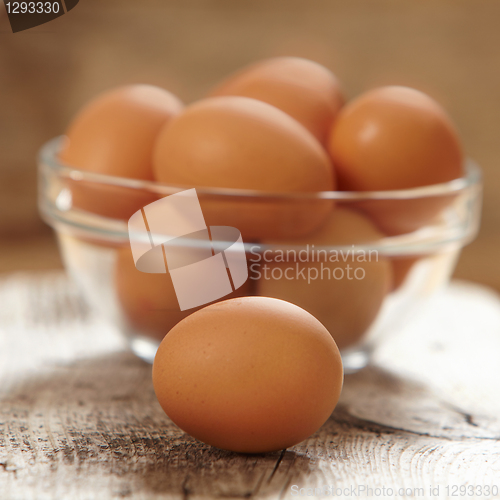 Image of fresh brown eggs