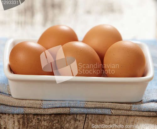 Image of fresh brown eggs