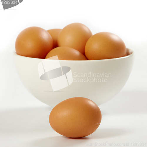 Image of fresh brown eggs