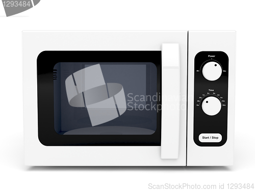 Image of Microwave oven on white background