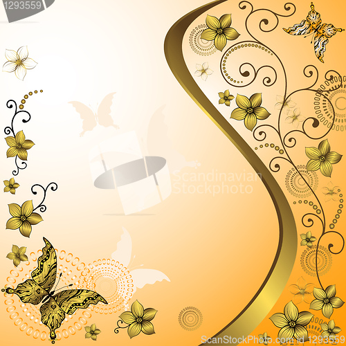Image of Orange and white vintage frame