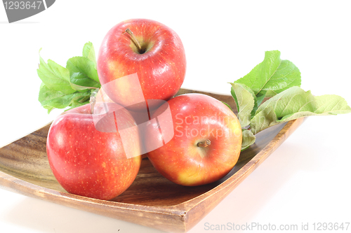 Image of Apples with leaves