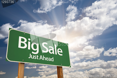 Image of Big Sale Green Road Sign