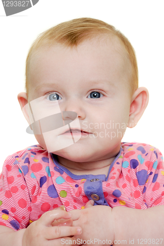 Image of Happy baby on white background