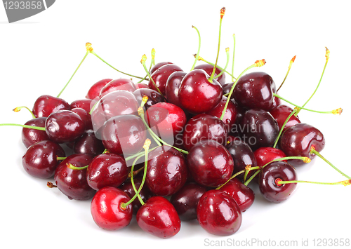 Image of Heap of a dark-red sweet-cherry