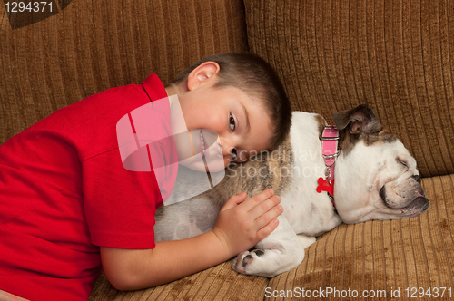 Image of Boy and His Dog