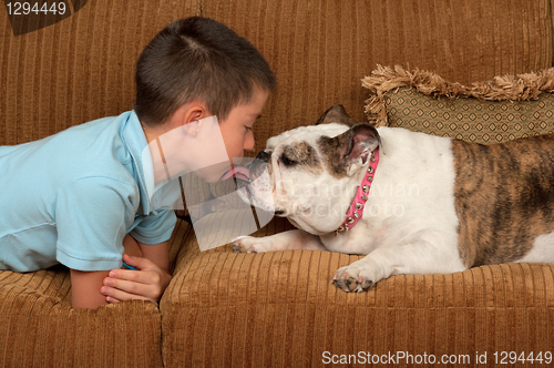 Image of Child and Dog