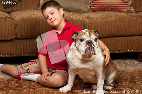 Image of Boy and Dog