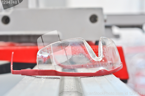 Image of Plastic industrial safety glasses