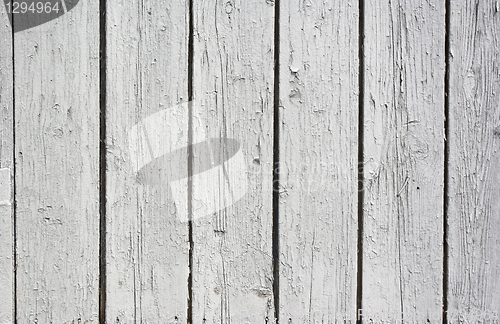 Image of background of weathered white painted wood