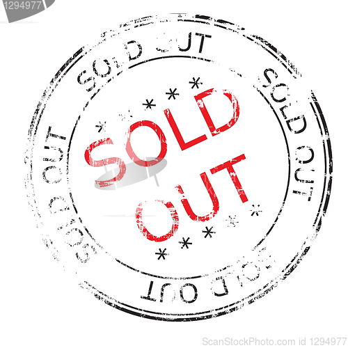 Image of sold out grunge stamp vector illustration