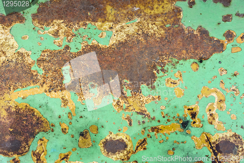 Image of texture of rusty painted metal