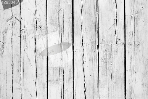 Image of background of weathered white painted wood