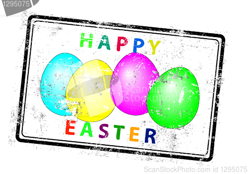 Image of Happy Easter Greeting  rubber stamp stamp