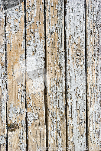 Image of background of weathered white painted wood