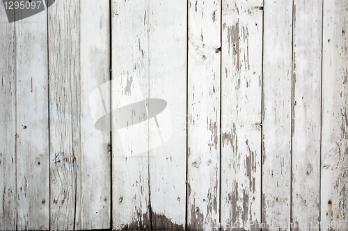 Image of background of weathered white painted wood
