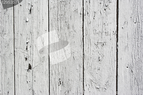 Image of background of weathered white painted wood