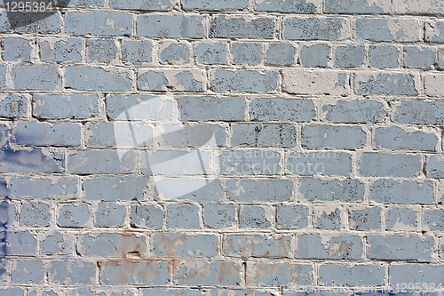 Image of Background with old painted brick wall