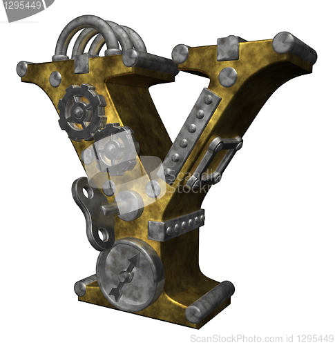 Image of steampunk letter y