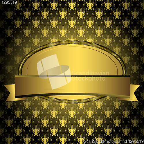 Image of Oval golden frame