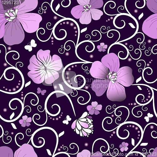 Image of Violet floral pattern
