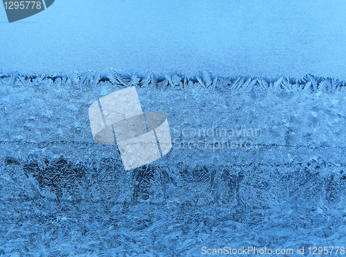 Image of frosty natural pattern on glass