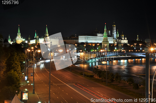 Image of Night view to the Moscow Kremlin