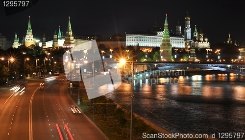 Image of Night view to the Moscow Kremlin