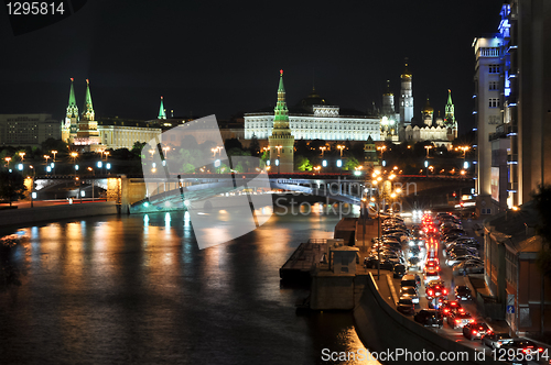 Image of Night view to the Moscow Kremlin