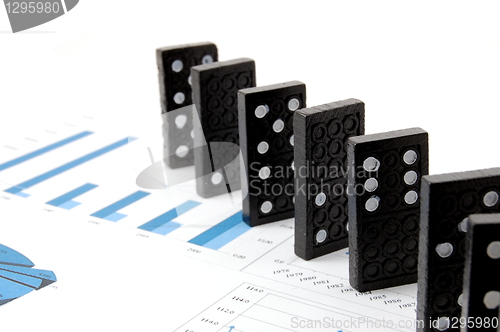 Image of dominoes on chart