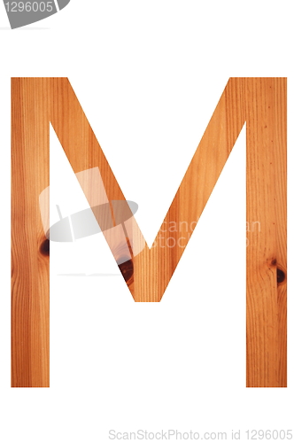 Image of wood alphabet M