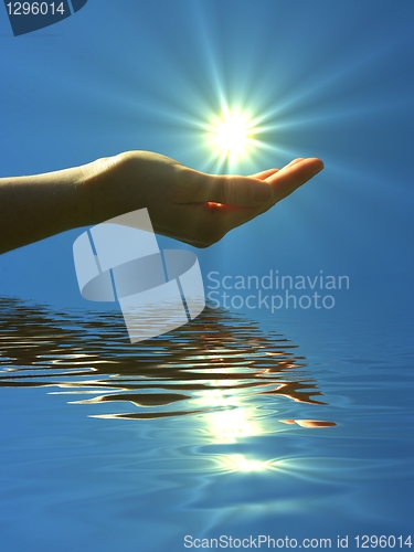 Image of hand holding sun