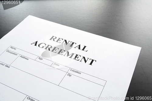 Image of rental agreement