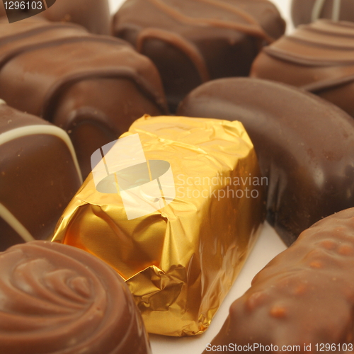 Image of chocolate truffles in a box