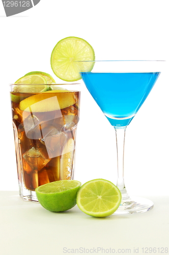 Image of cocktail with blue Curacao
