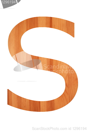 Image of wood alphabet S