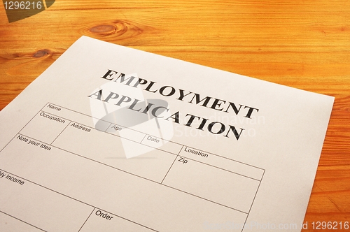 Image of employment application