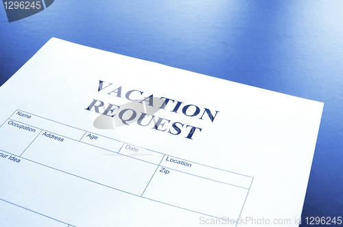 Image of vacation request