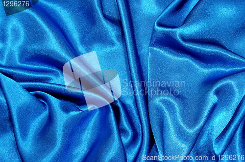 Image of blue satin background